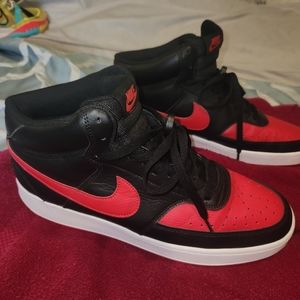  Men's Court Vision Mid Bred black and red